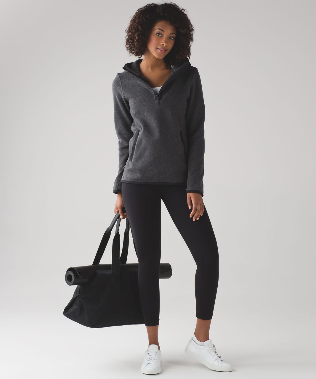 Lululemon Its Fleecing Cold Pullover - Heathered Black / Black