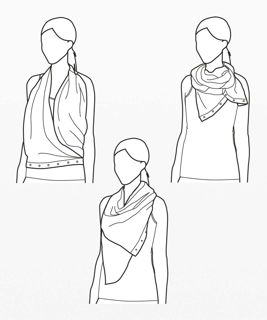 Lululemon Customizable Snap Scarf - Black