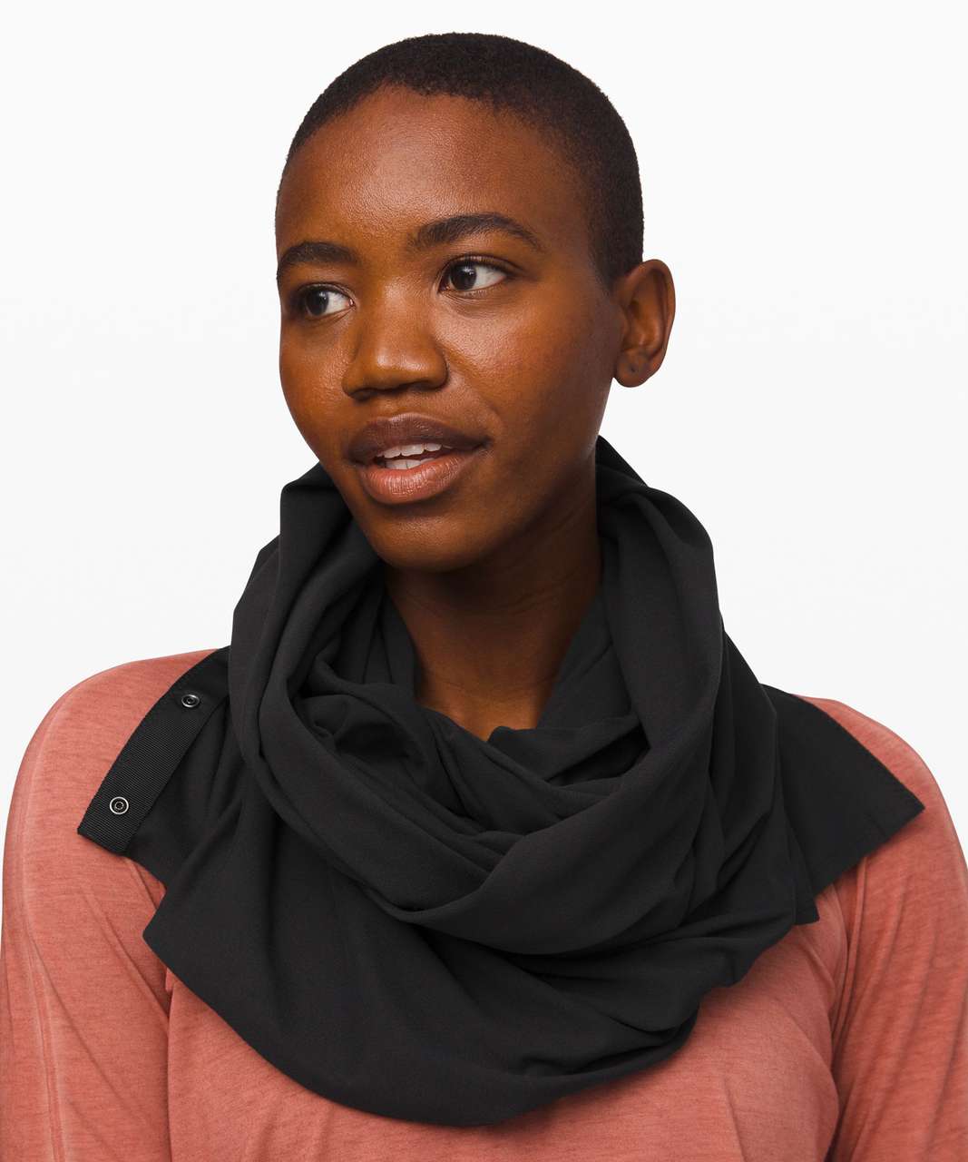 Lululemon Customizable Snap Scarf - Black - lulu fanatics