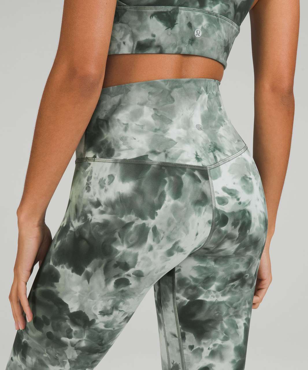 Women's Lululemon Align Pant 25” DYSV Tie Dye Green Nulu SZ 14