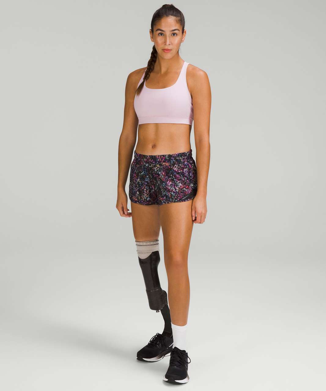 Lululemon Hotty Hot Low-Rise Lined Short 2.5" - Floral Spray Multi / Black