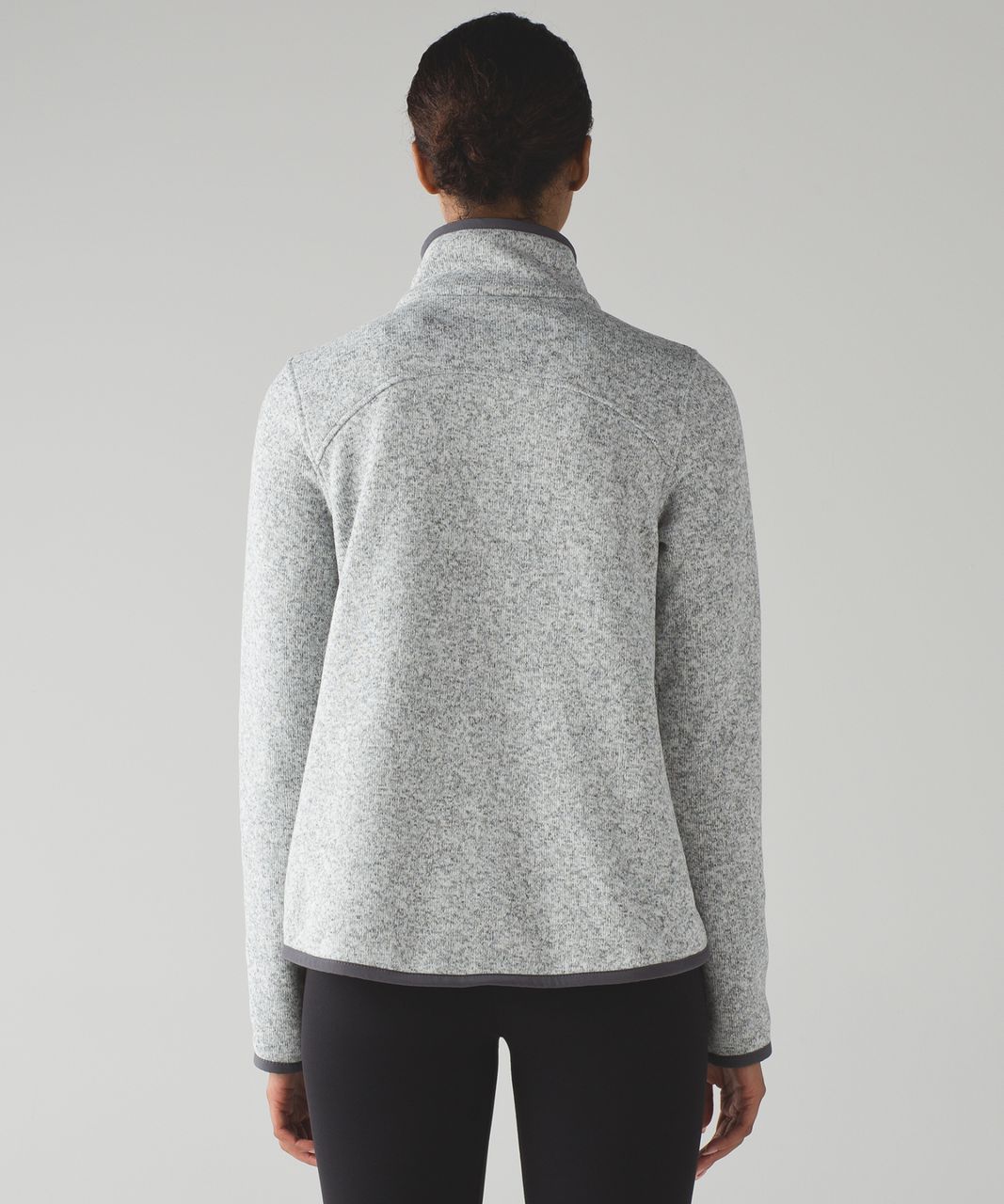 Lululemon Its Fleecing Cold Zip Up - Heathered White / Dark Carbon