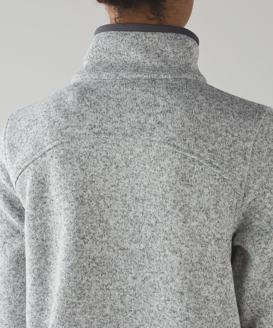 Lululemon Its Fleecing Cold Zip Up - Heathered White / Dark Carbon