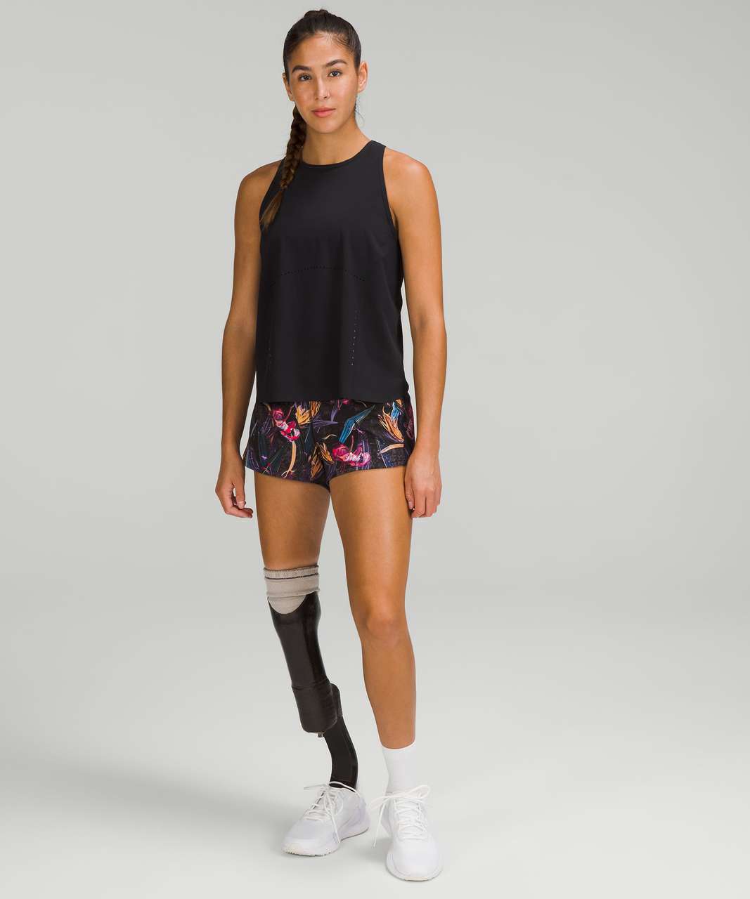 Lululemon Speed Up High-Rise Lined Short 2.5" - Veiled Floral Black Multi / Black