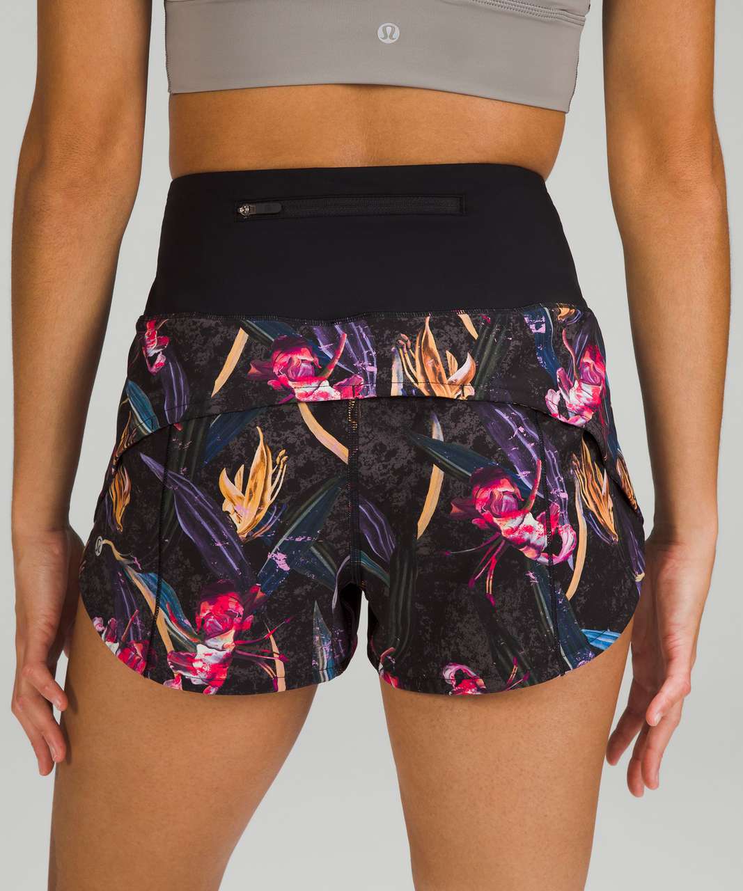 Lululemon Speed Up Mid-Rise Lined Short 4 - Vivid Floral Tone