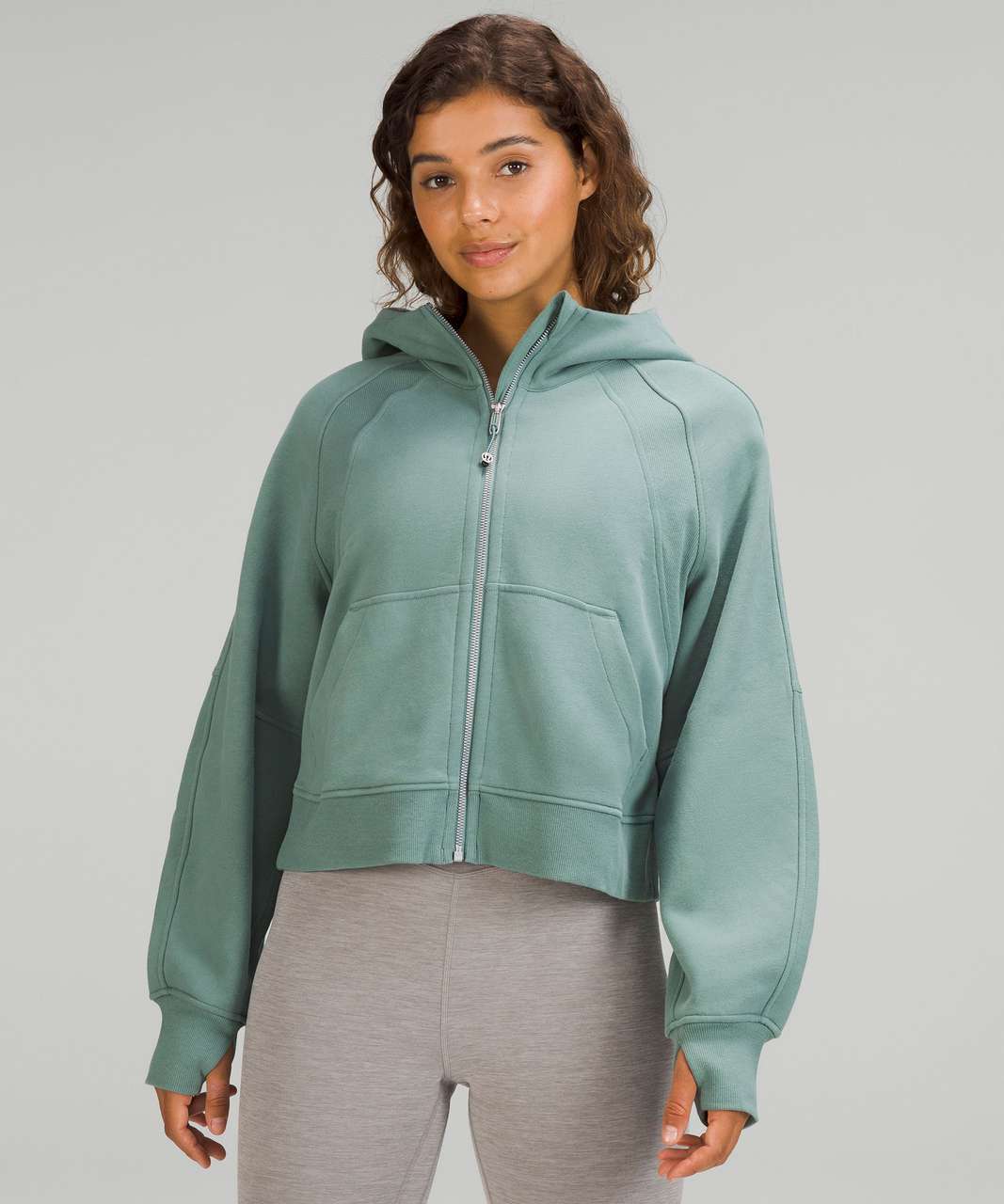 Lululemon Scuba Oversized Full Zip - Tidewater Teal - lulu fanatics