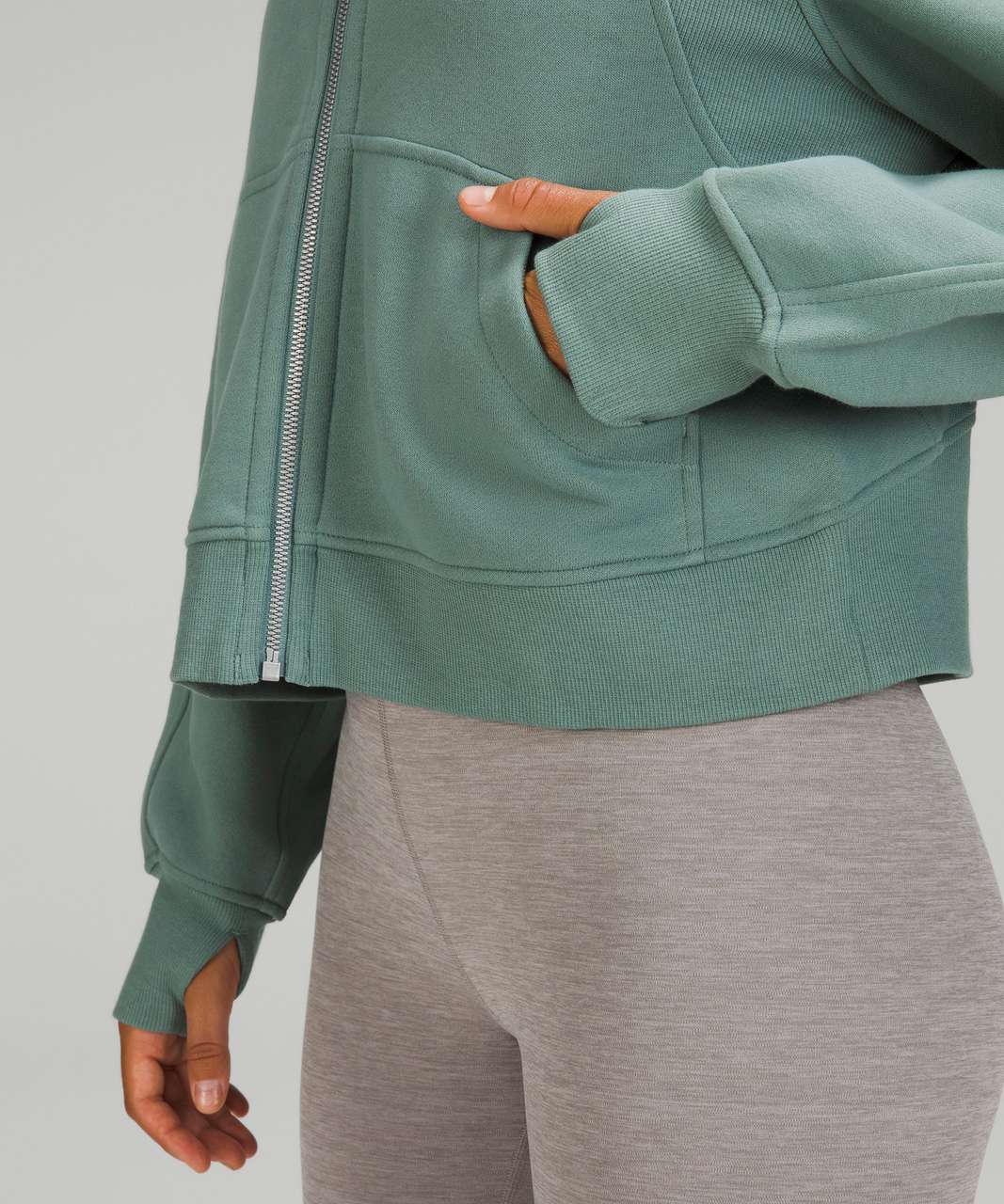 lululemon athletica, Tops, Lululemon Oversized Cropped Scuba Hoodie Tidewater  Teal