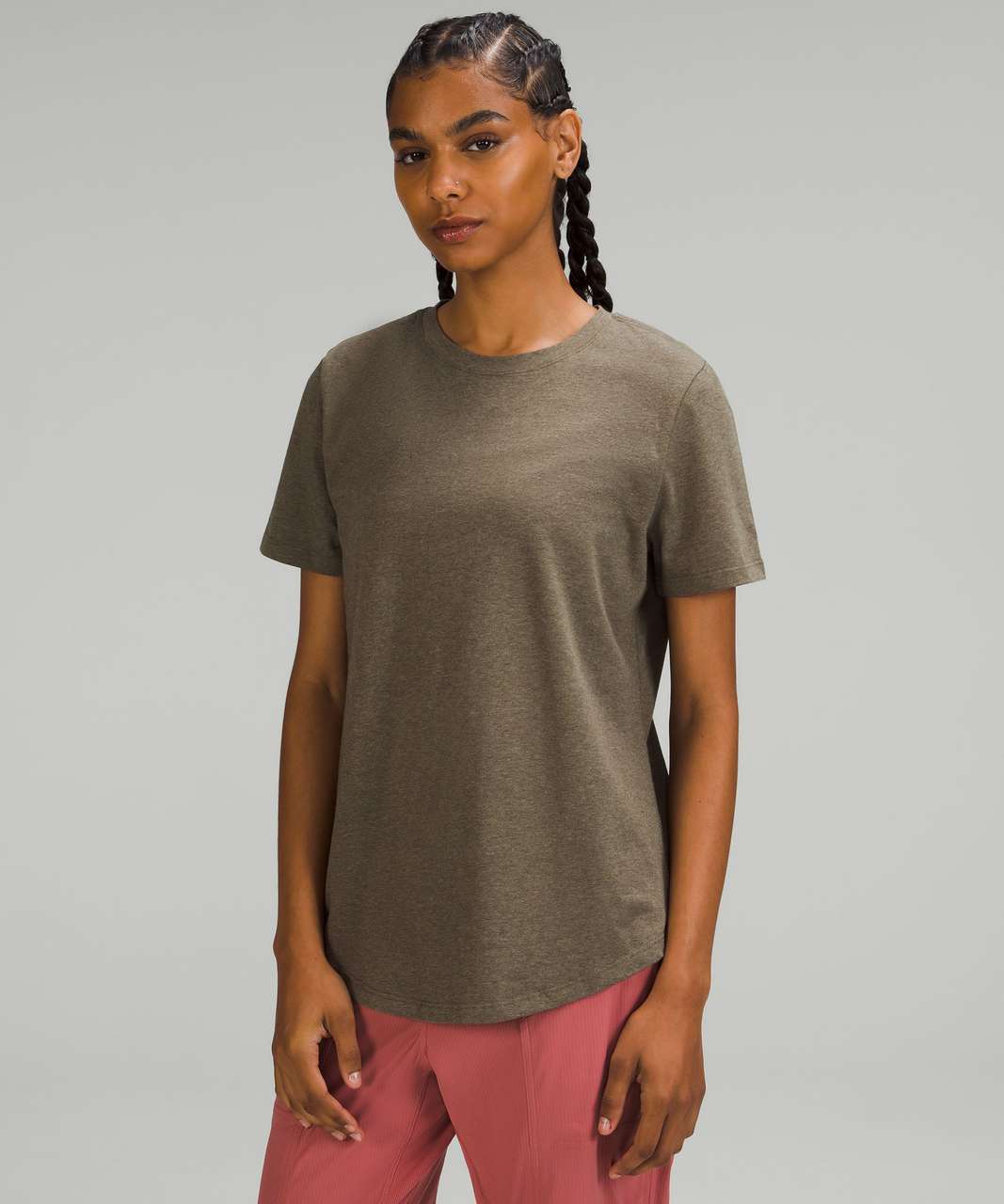 Lululemon Love Crew T-Shirt - Heathered Carob Brown