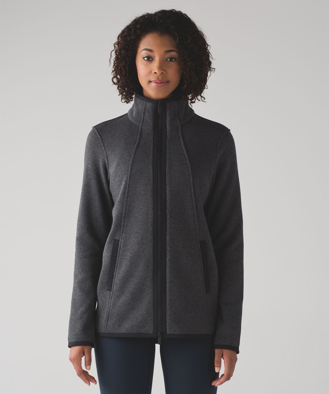 Lululemon Its Fleecing Cold Jacket - Heathered Black / Black