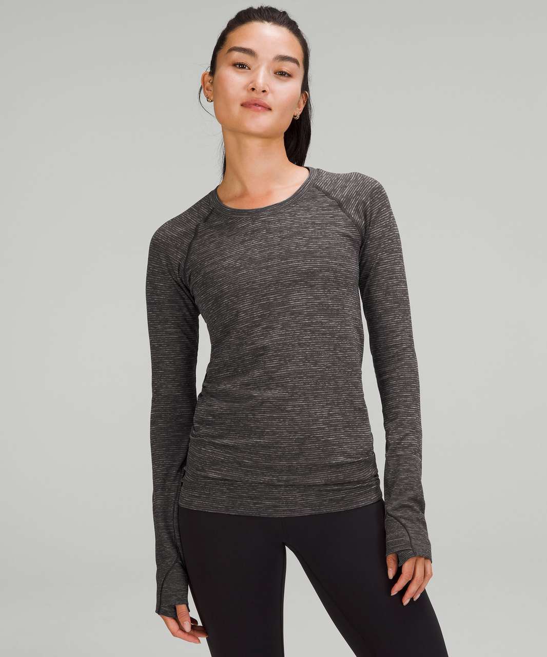 Lululemon Swiftly Tech Long Sleeve Shirt 2.0 - Wee Are From Space Graphite  Grey - lulu fanatics