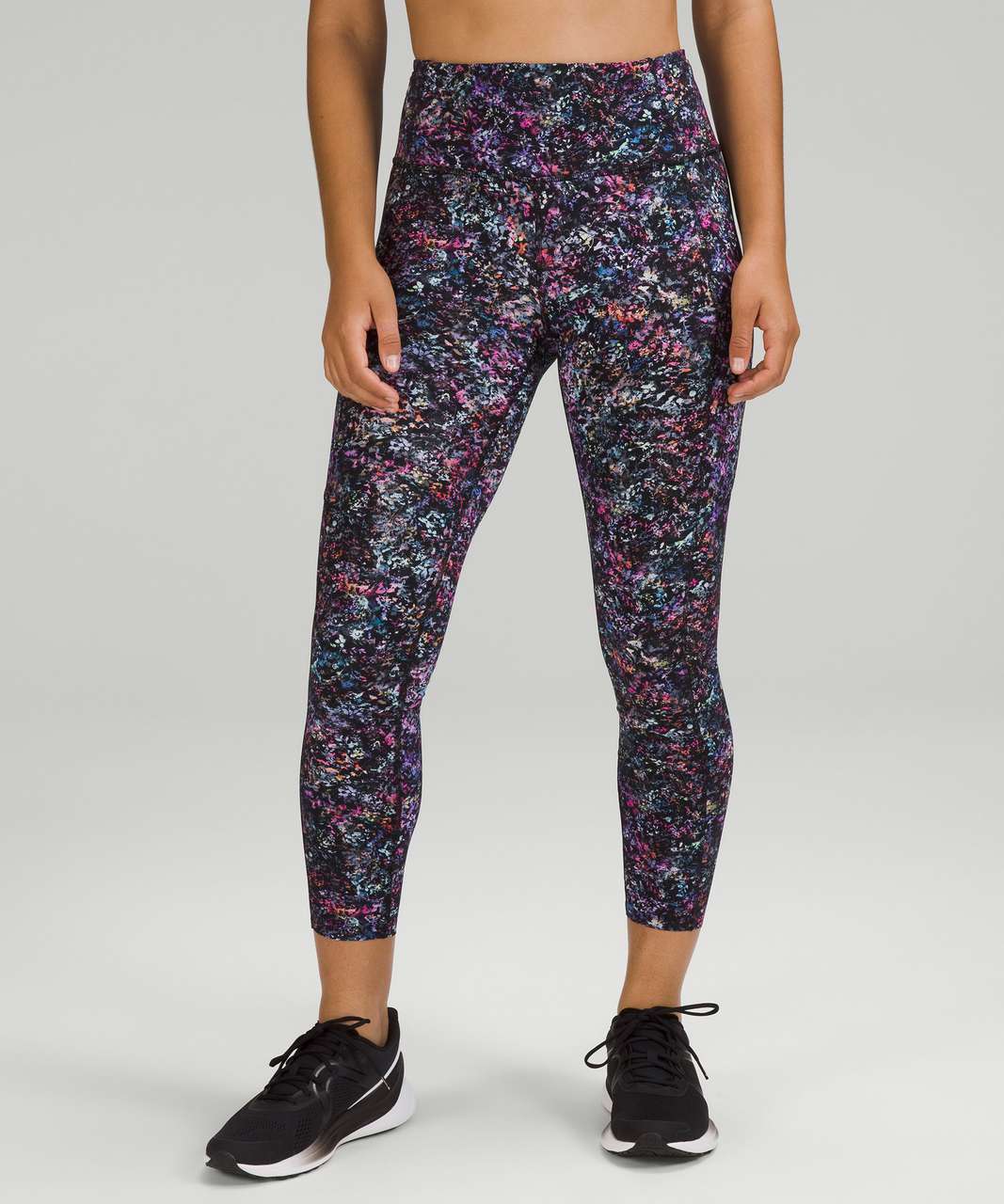 Lululemon Womens Floral Print Pull On Leggings Black Multi Colored Siz -  Shop Linda's Stuff