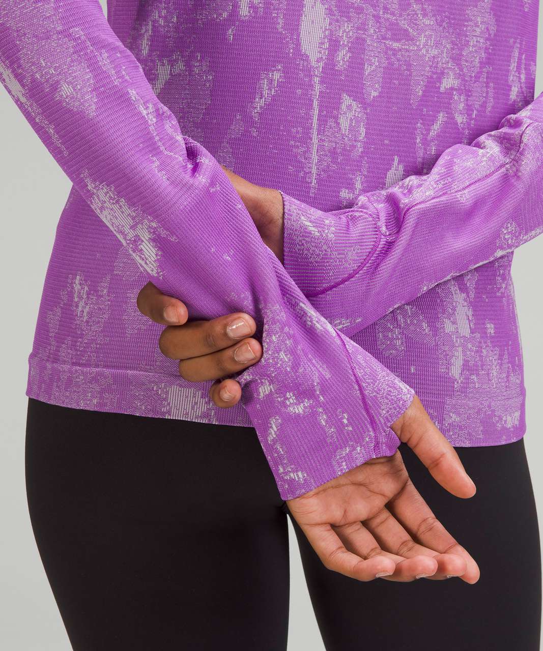 Lululemon Swiftly Tech Long Sleeve Shirt 2.0 *Race Length - Shadow Bloom Moonlit Magenta / Faint Lavender