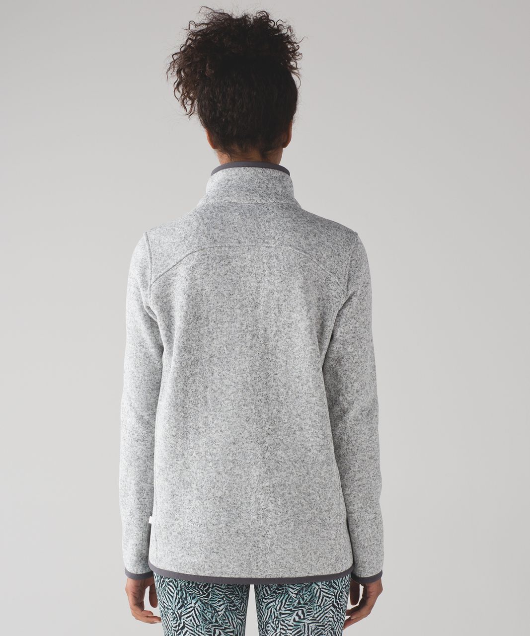 Lululemon Its Fleecing Cold Jacket - Heathered White / Dark Carbon