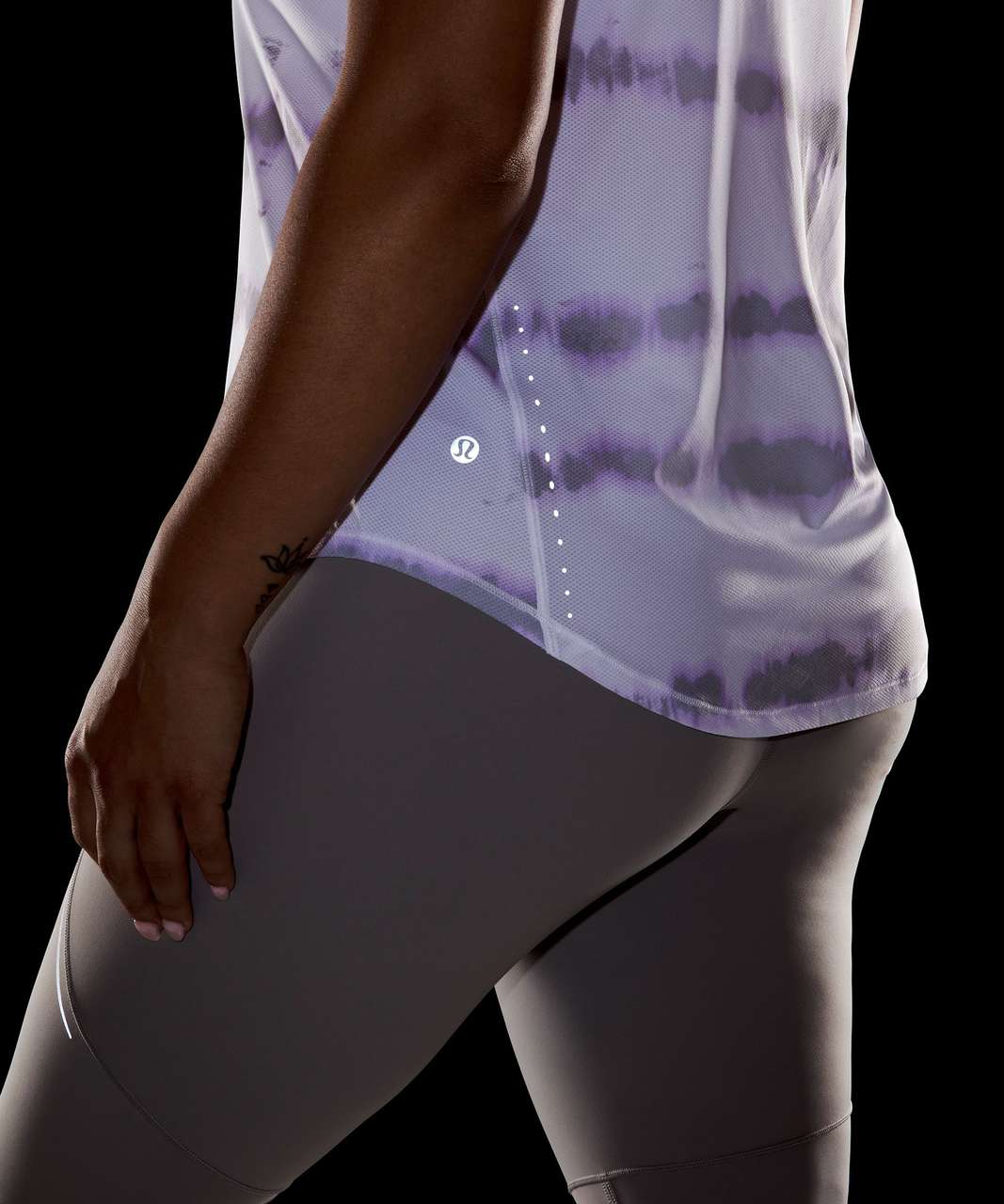 Lululemon High-Neck Running and Training Tank Top - Transverse Lilac Multi