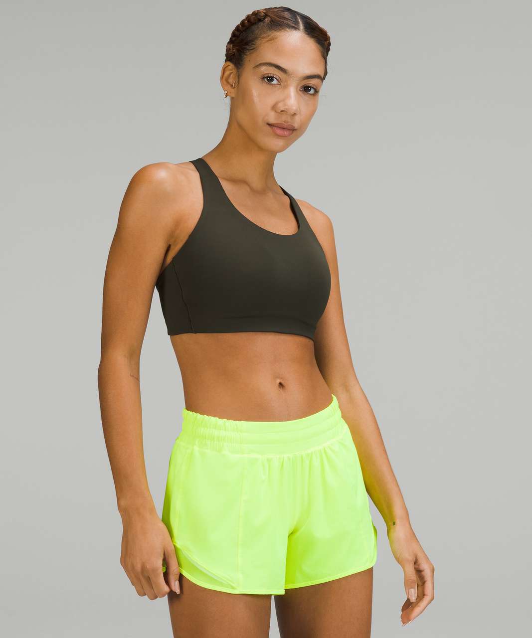 Lululemon Energy Bra *High Support, B–DDD Cups - Dark Olive - lulu fanatics