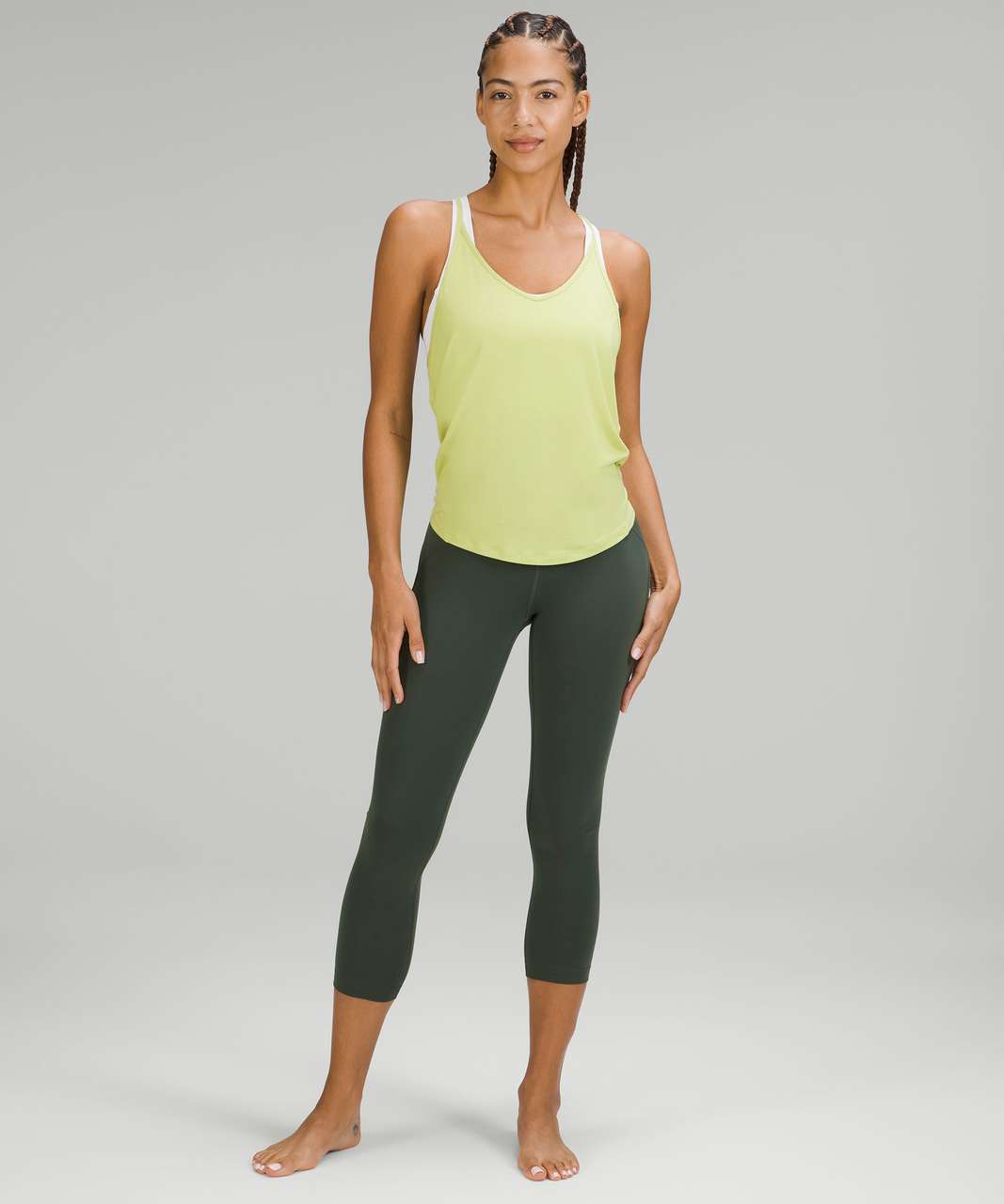 Lululemon Invigorate High-Rise Crop 23 - Smoked Spruce - lulu fanatics