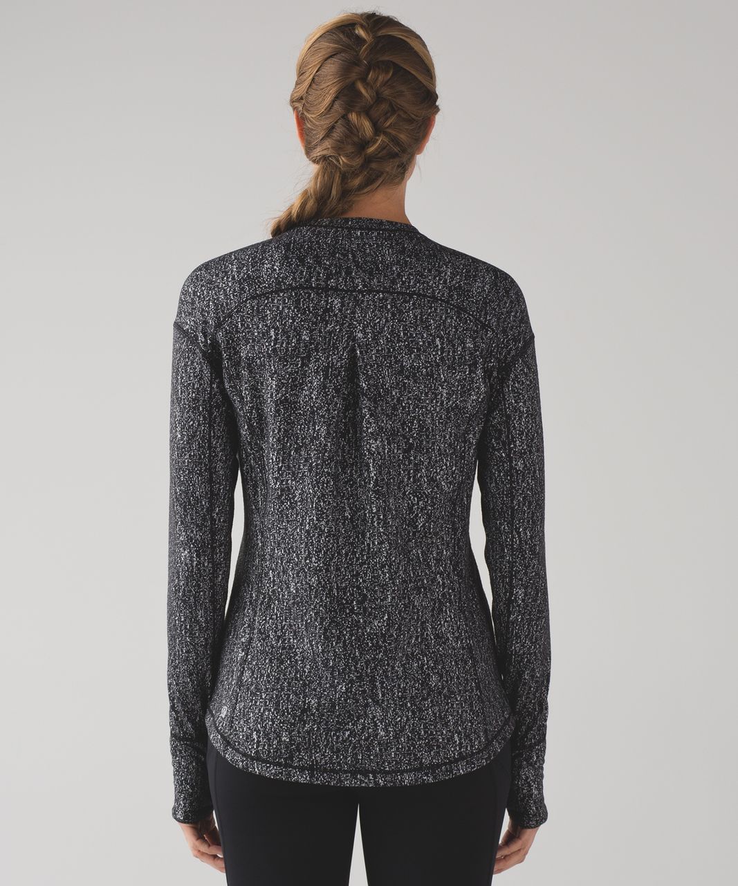 Lululemon Outrun Long Sleeve - Suited Print White Black