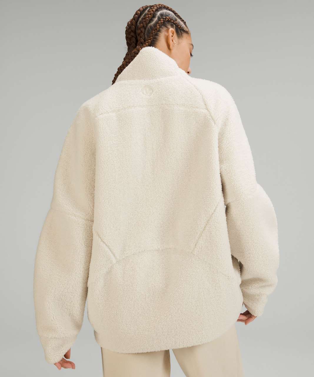 Lululemon Scuba Oversized Fleece Funnel-Neck Half-Zip - White Opal ...