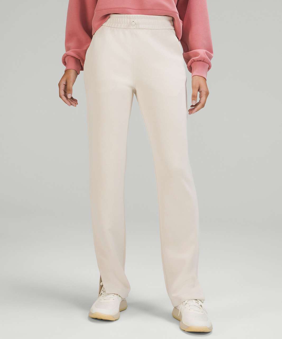 NEW $128 LULULEMON SOFTSTREME RELAXED HIGH-RISE JOGGER PANTS WHITE