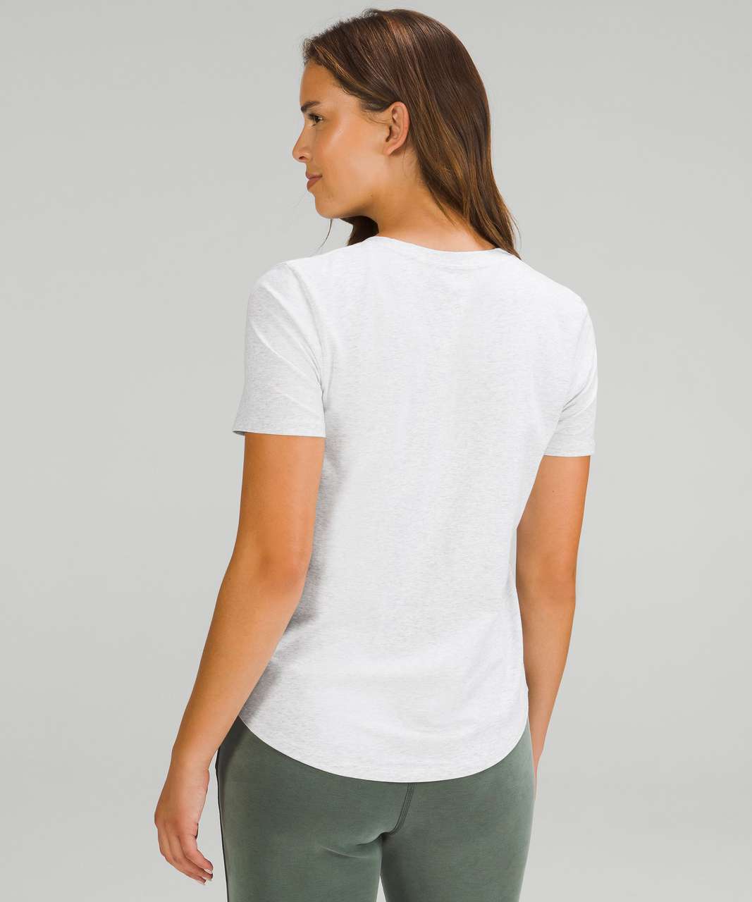 Lululemon Love V-Neck T-Shirt - Heathered Core Ultra Light Grey (First Release)