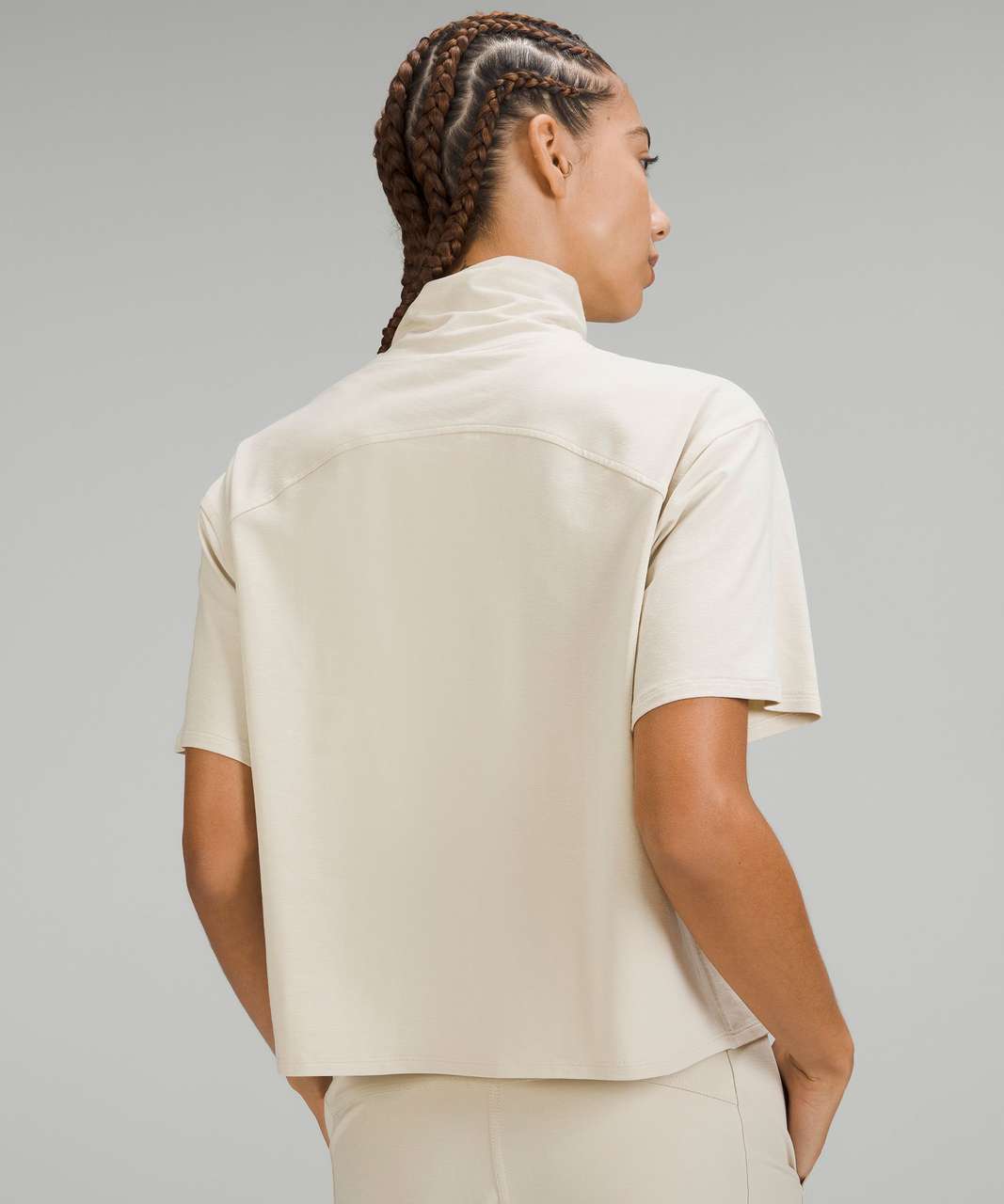 Lululemon Relaxed-Fit Cotton-Blend Turtleneck T-Shirt - Natural Ivory