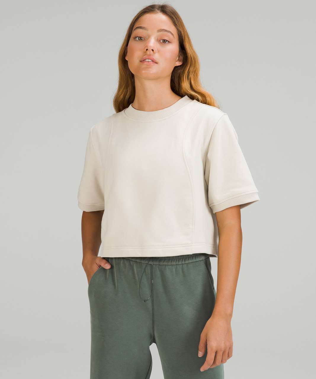Lululemon Cotton French Terry + Swift T-Shirt - Natural Ivory