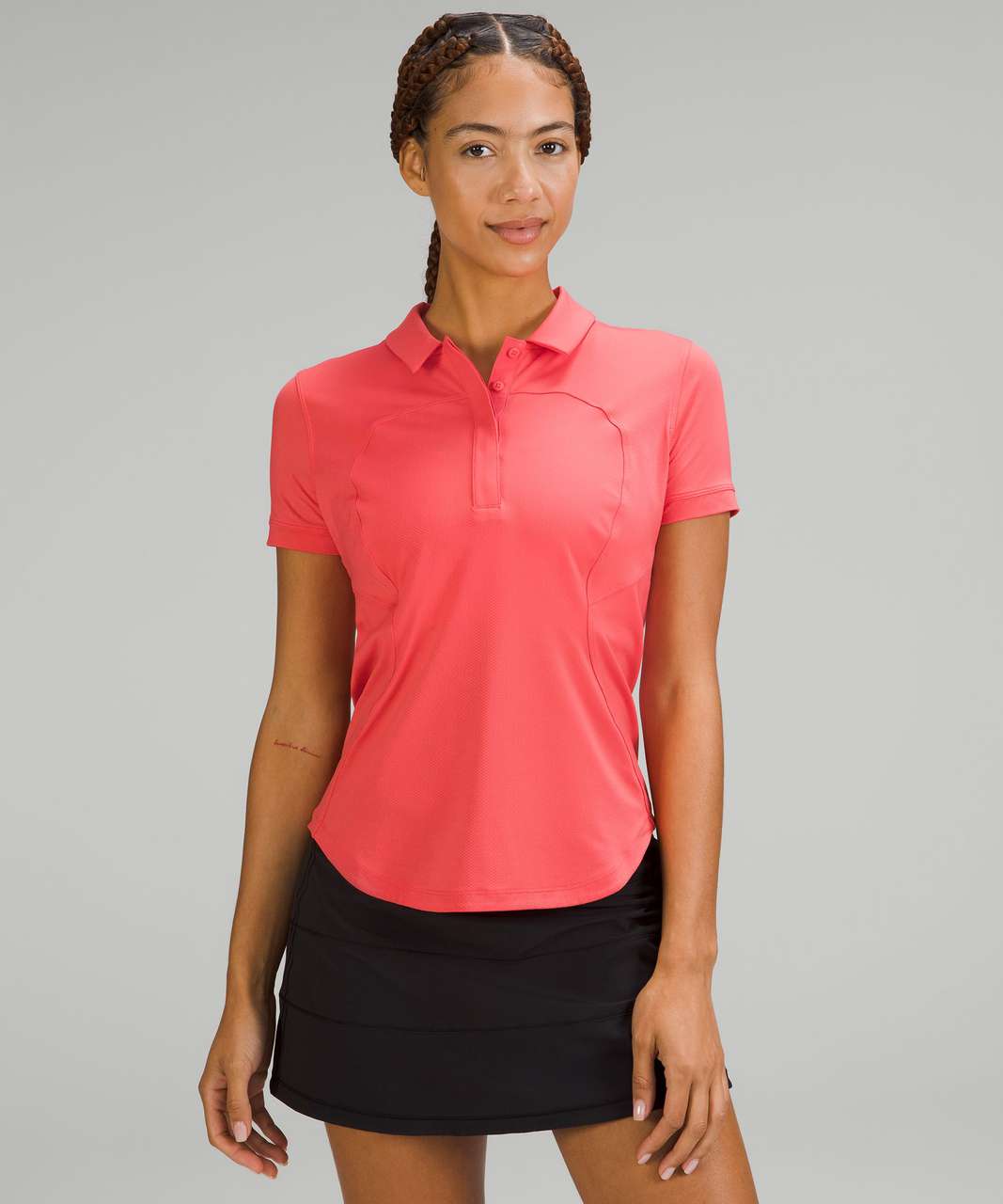 Lululemon Quick-Drying Short Sleeve Polo Shirt - Pale Raspberry