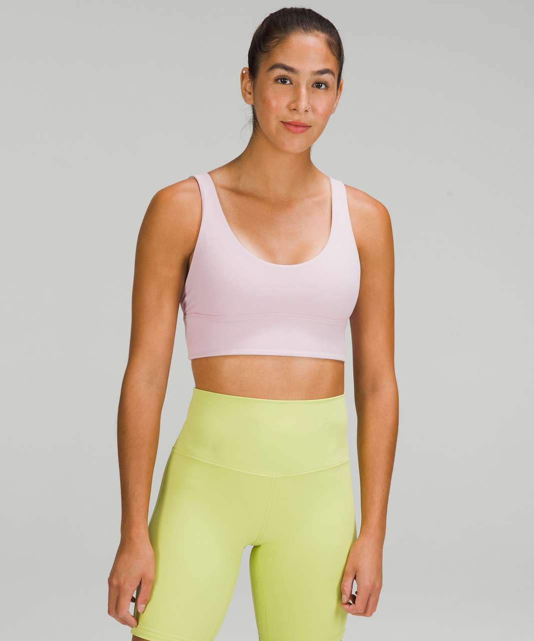 Lululemon In Alignment Longline Bra *Light Support, B/C Cup - Pink Peony -  lulu fanatics