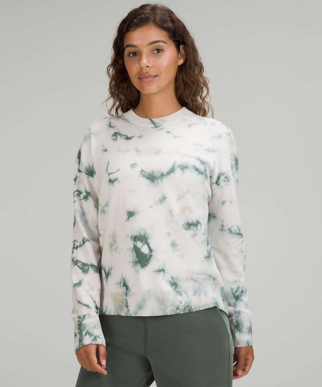 Lululemon Tie Dye Crewneck Sweater - Green Multi