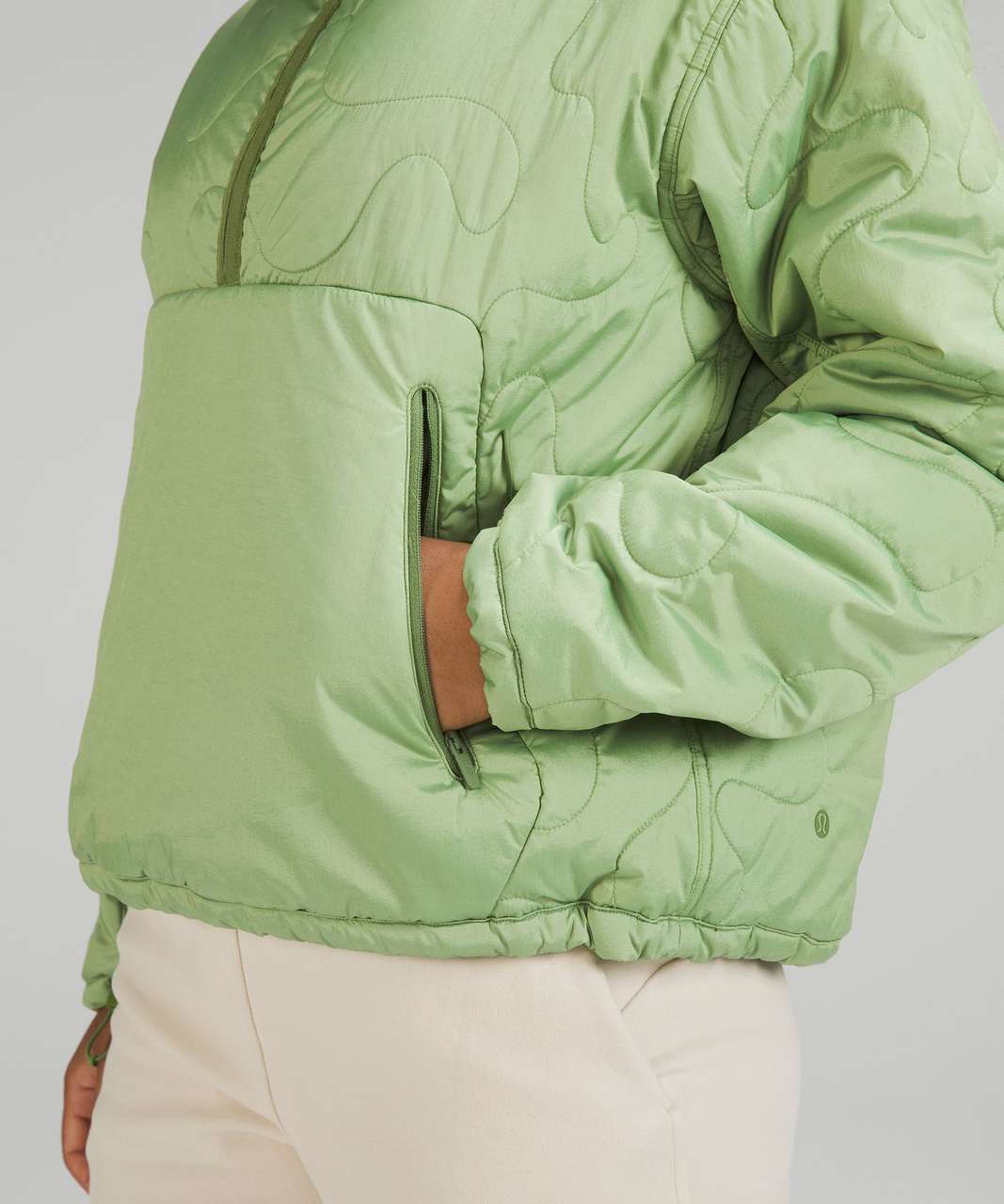 Lululemon Insulated Quilted Pullover Jacket - Heathered Green Foliage