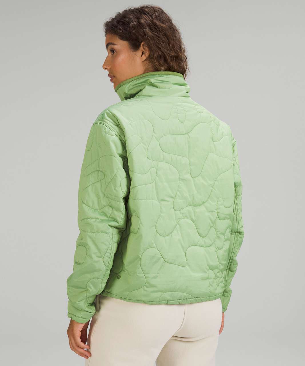 Lululemon Insulated Quilted Pullover Jacket - Heathered Green Foliage