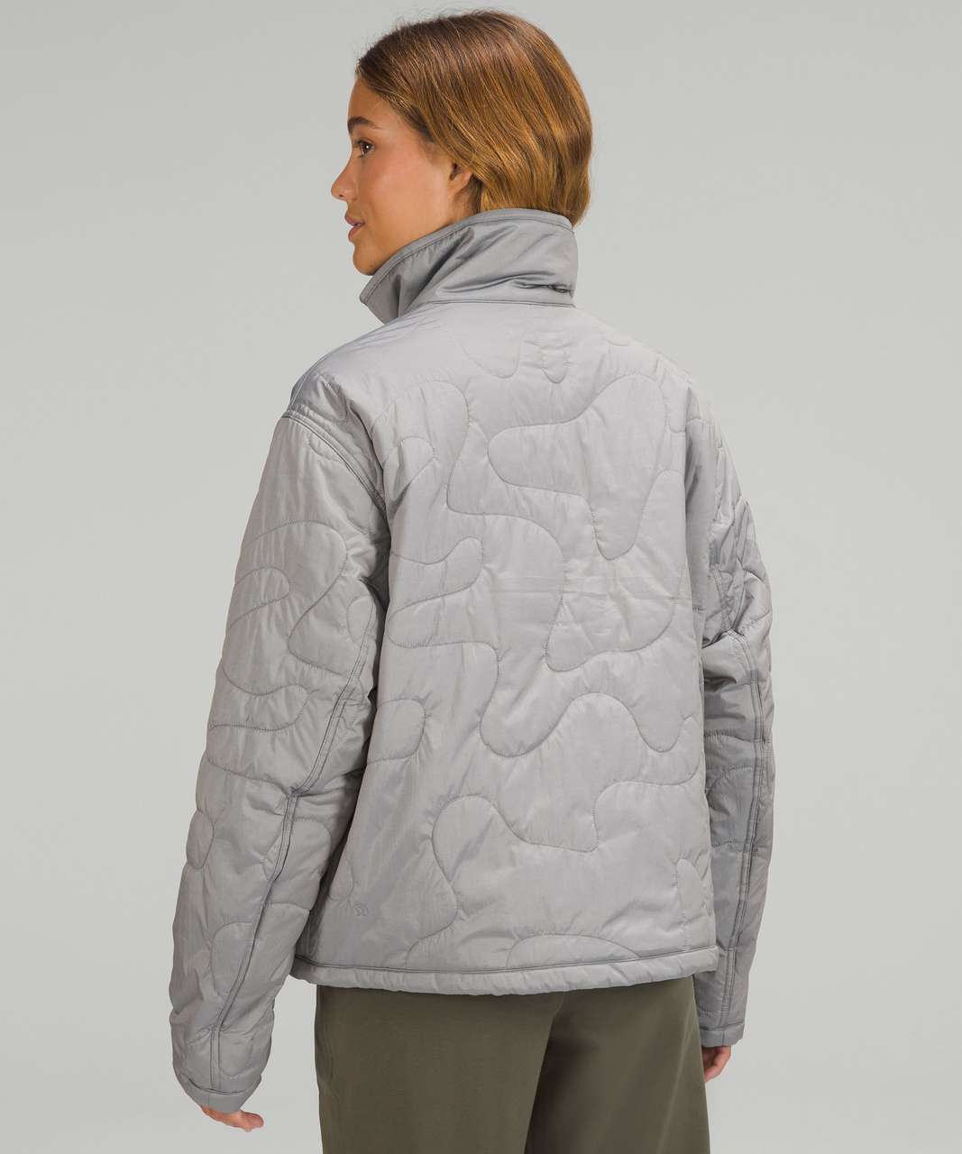 Lululemon Insulated Quilted Pullover Jacket - Heathered Gull Grey