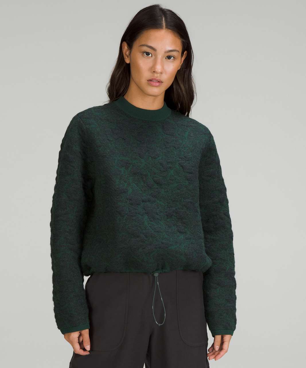 jacquard crew neck