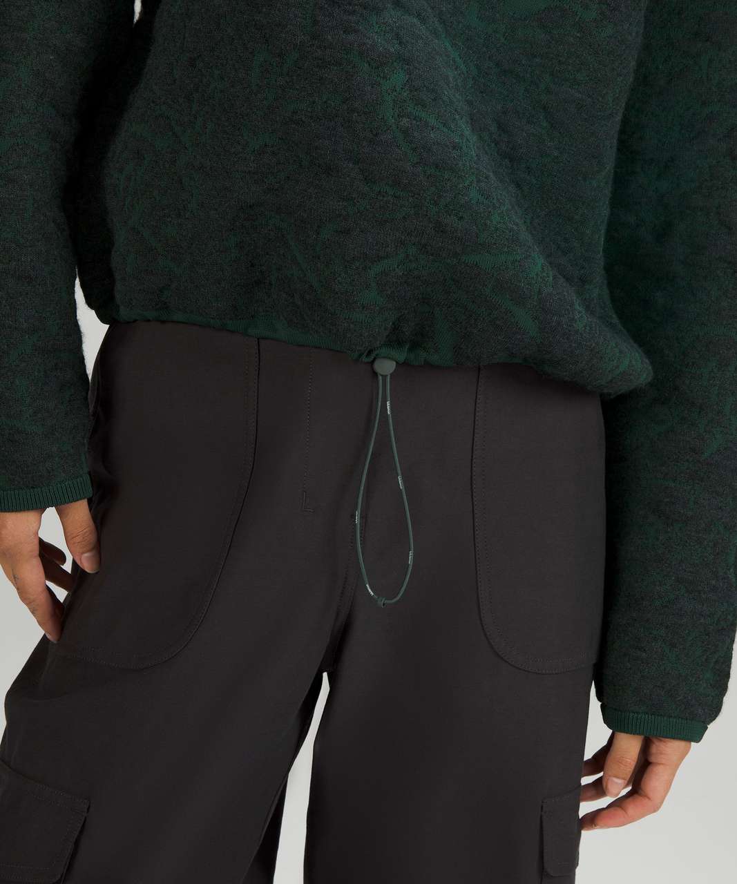 Lululemon Jacquard Multi-Texture Crew Neck Sweater - Heathered Smoked Spruce