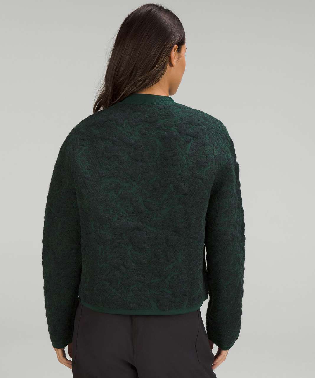 Ladies Merino Jacquard Crew Neck Sweater