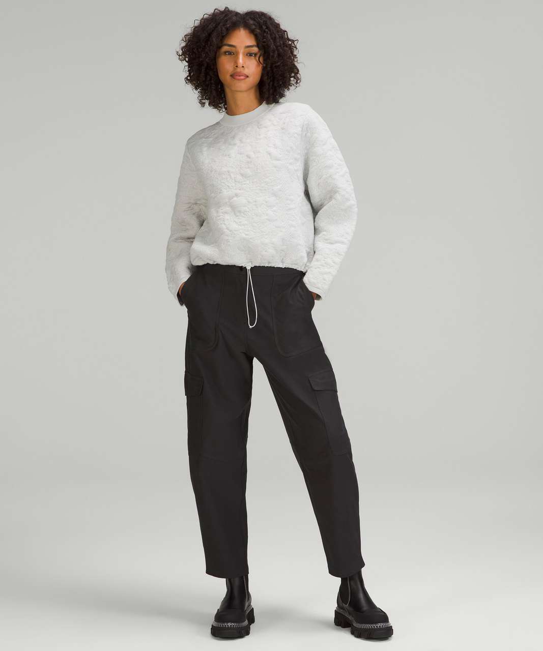 Lululemon Jacquard Multi-Texture Crew Neck Sweater - Heathered Vapor