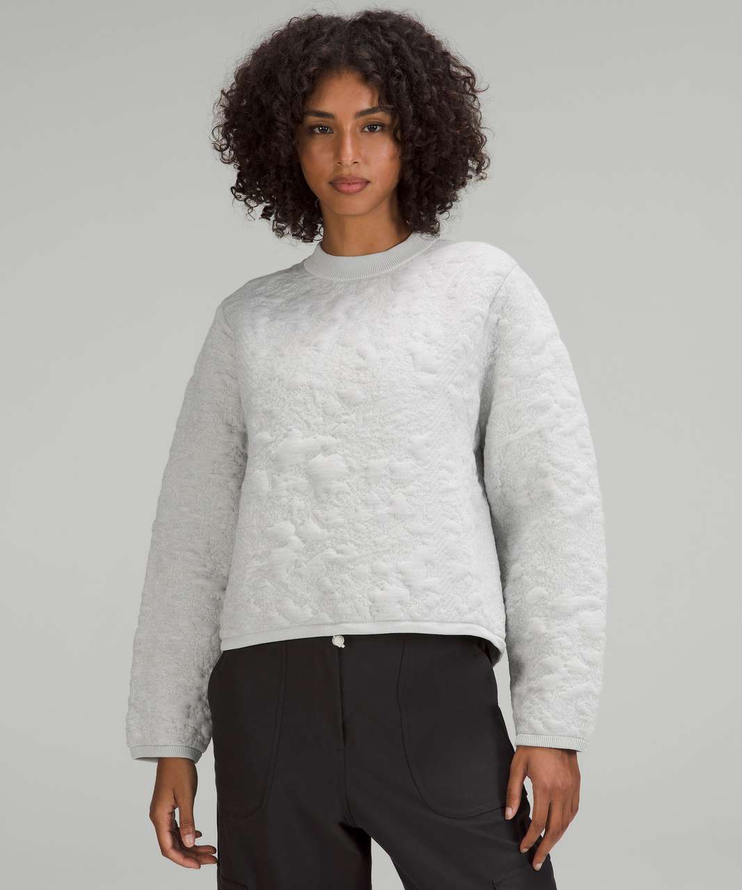 Lululemon Jacquard Multi-Texture Crew Neck Sweater - Heathered Vapor