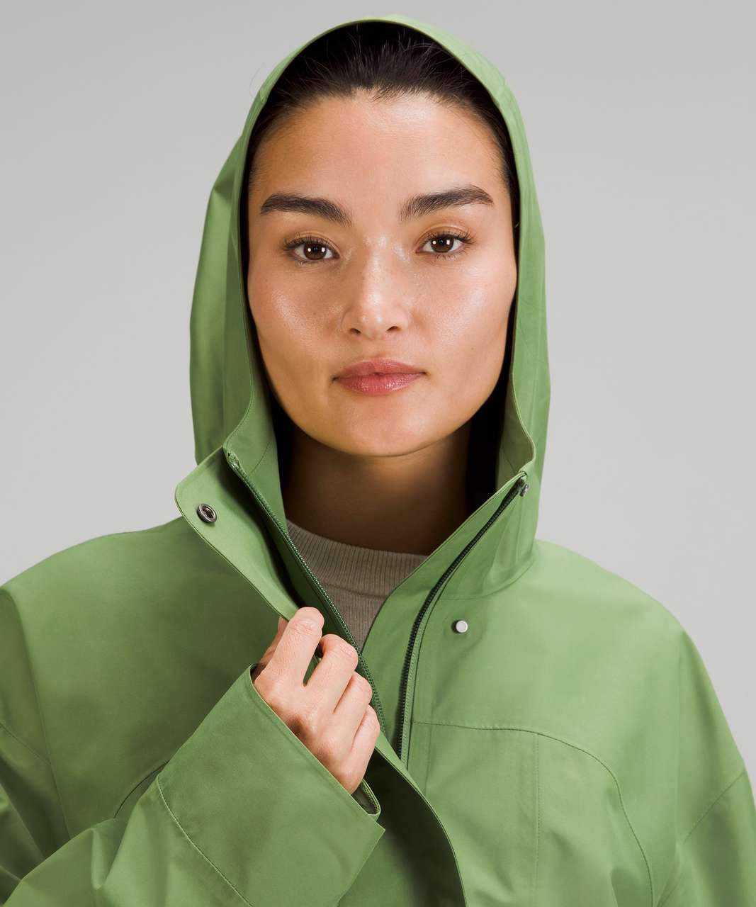 Lululemon Oversized Hooded Rain Jacket - Green Foliage - lulu fanatics