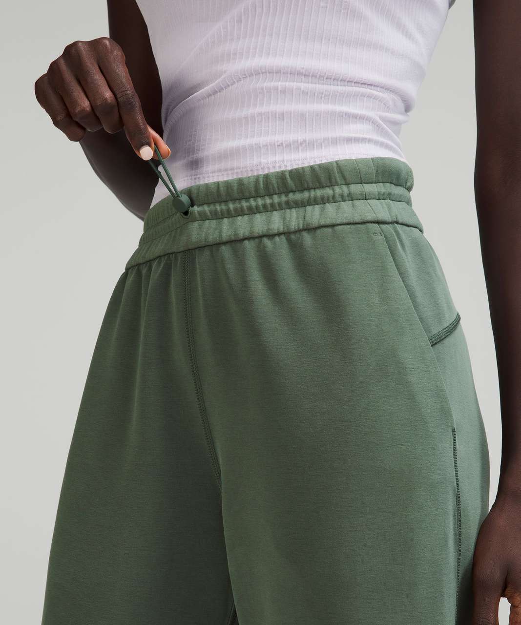 Lululemon Brushed Softstreme Ribbed High-Rise Jogger - Green Jasper - lulu  fanatics