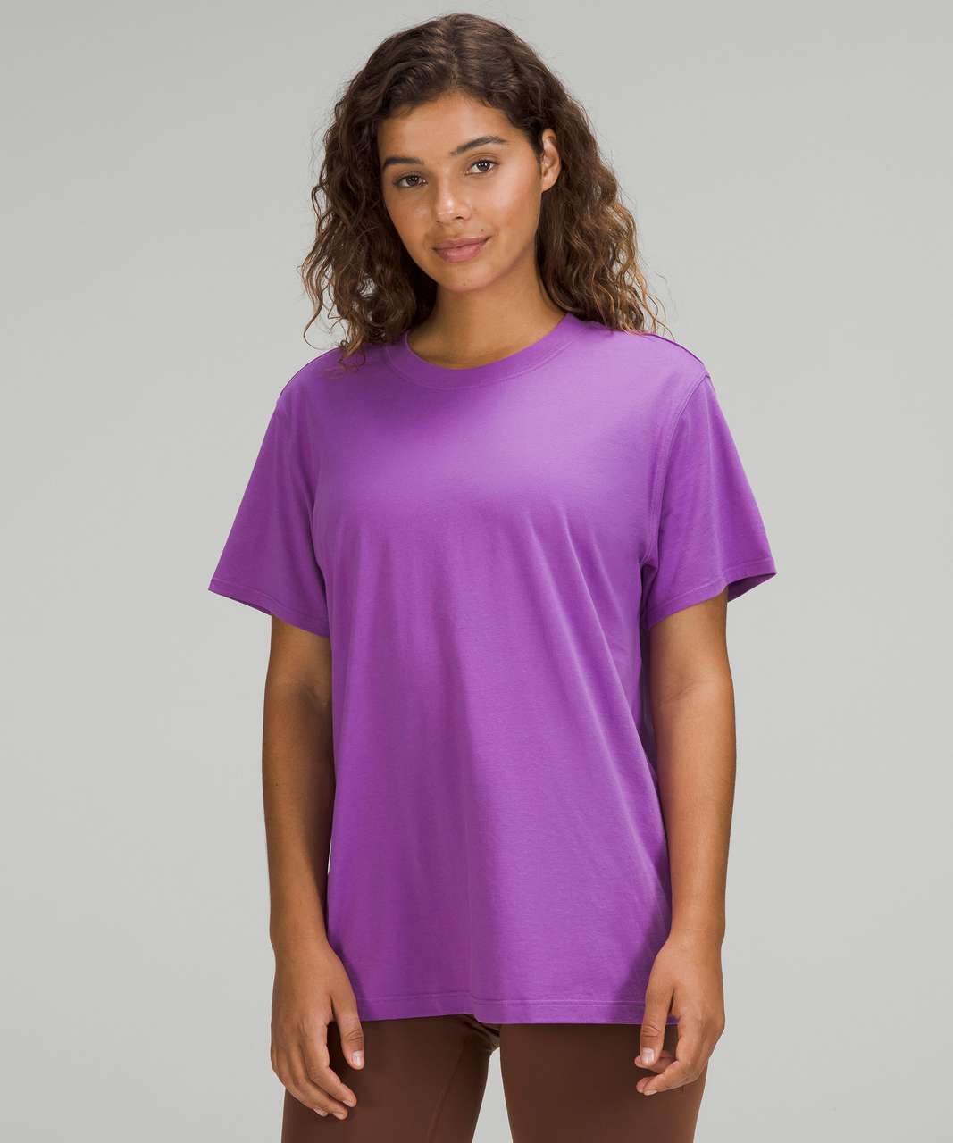 Lululemon All Yours Cropped T-Shirt - Magenta Purple - lulu fanatics