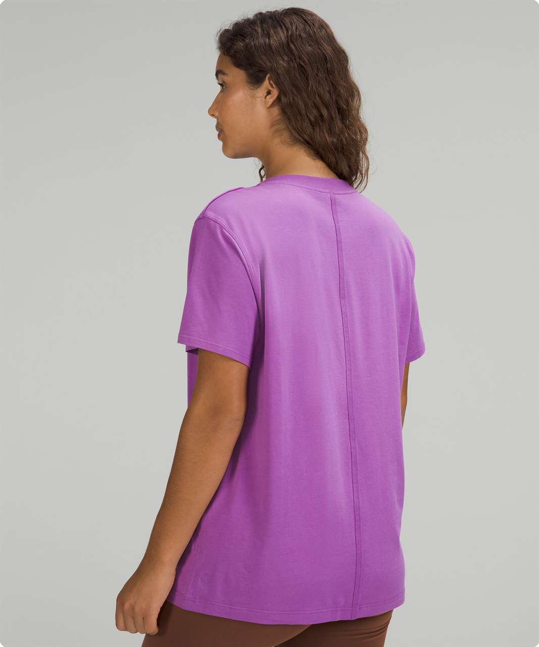 Lululemon All Yours Cropped T-Shirt - Magenta Purple - lulu fanatics