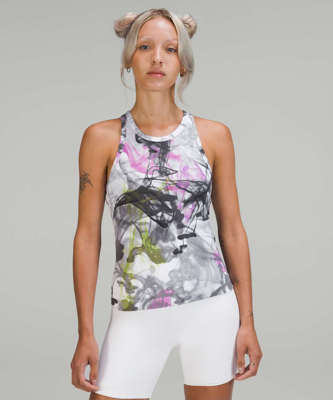 A Racerback Top: Throwback Print Lululemon Align Waist-Length