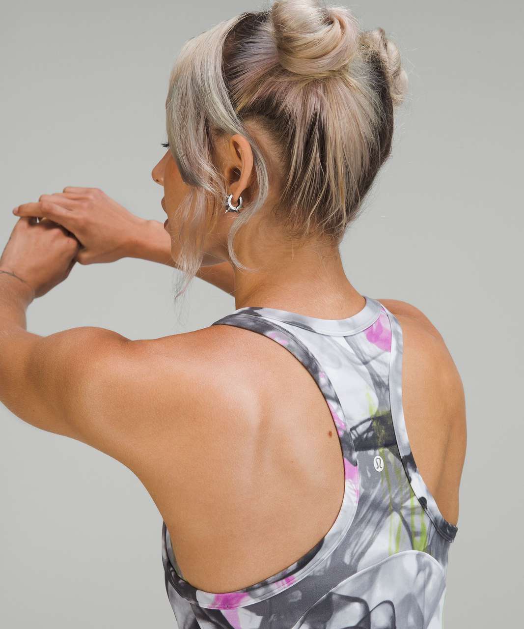 Lululemon Throwback Print Align Waist-Length Racerback Tank Top - Unicorn Throwback White Multi