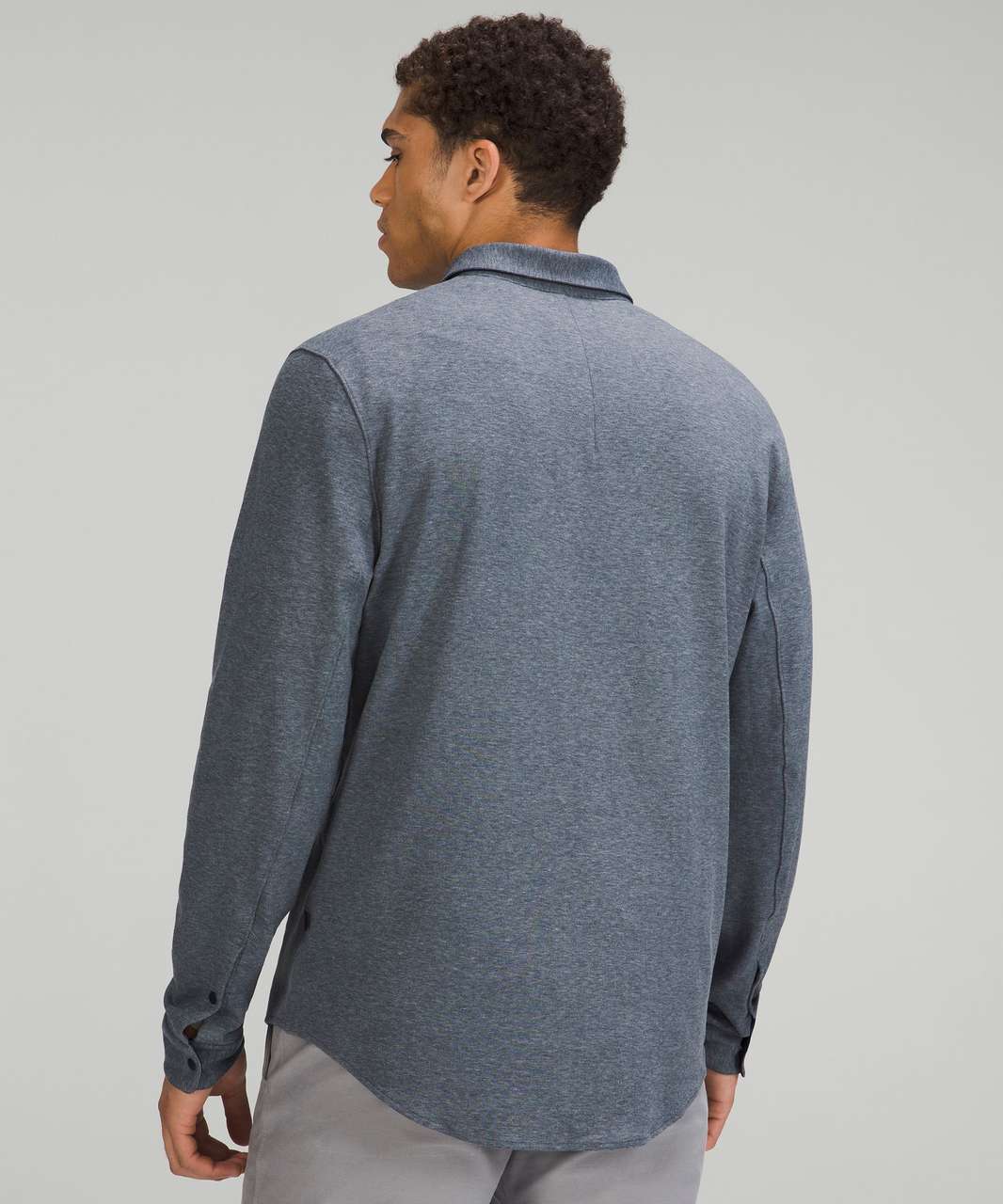 Lululemon Soft Knit Overshirt Heathered True Navy lulu fanatics