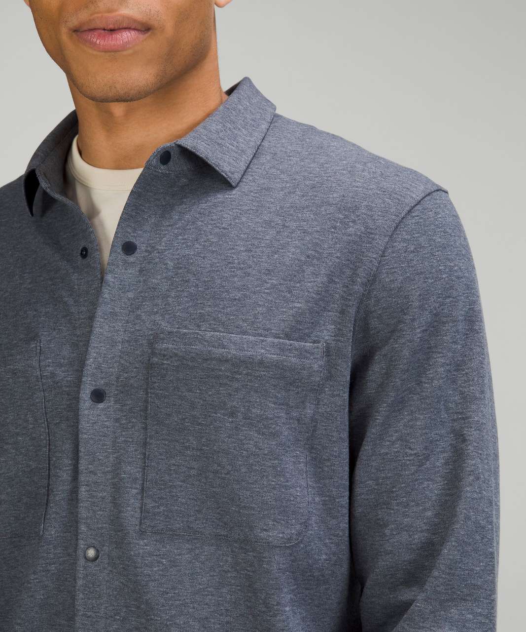 Lululemon Shirts Store South Africa - Heathered Larkspur Mens Soft Knit  Overshirt