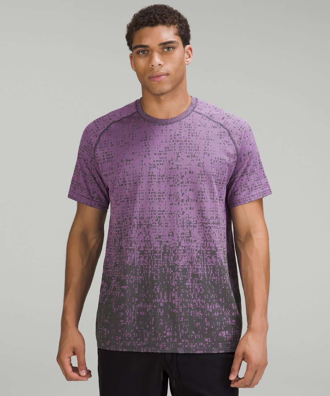 Lululemon Metal Vent Tech Short Sleeve Shirt 2.0 - Cube Calibrate Purple Blossom Light / Smoked Spruce