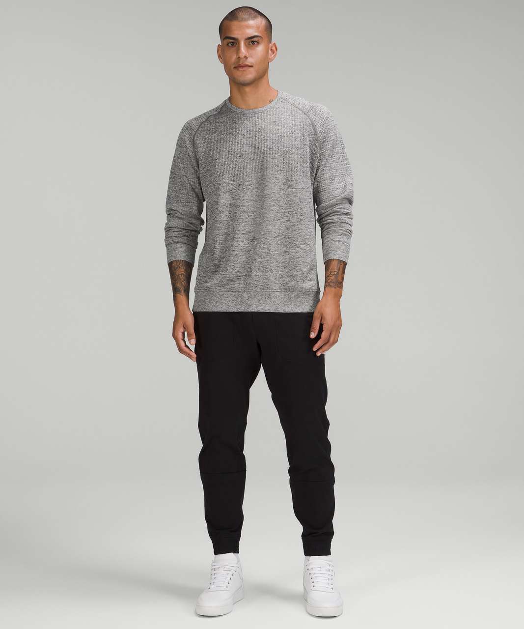 Lululemon Engineered Warmth Long Sleeve Crew - Vapor / Gull Grey ...