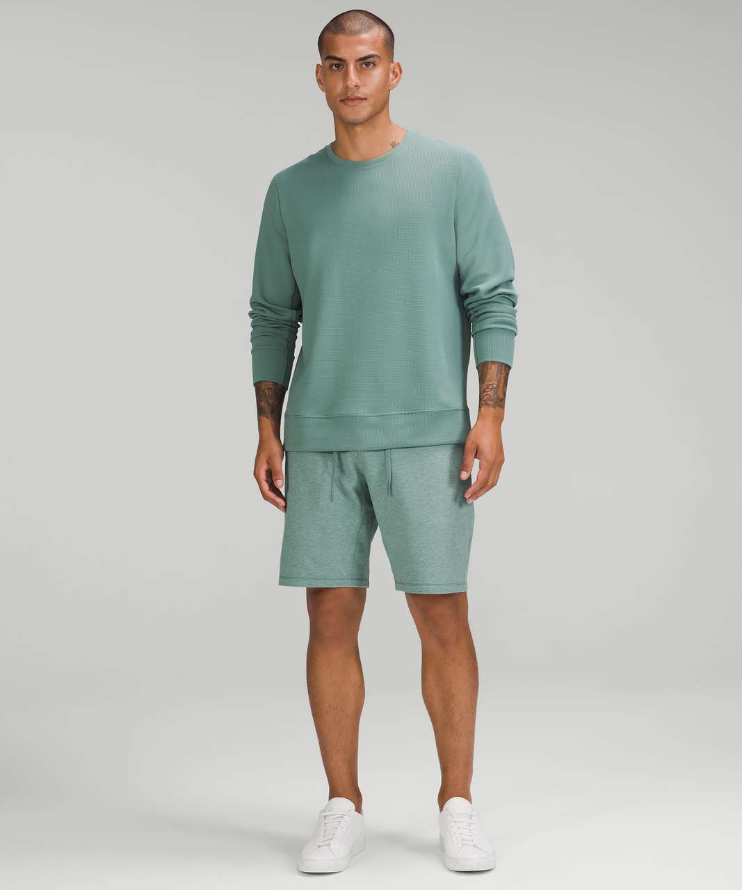 Lululemon City Sweat Short 9" - Heathered Tidewater Teal / Tidewater Teal