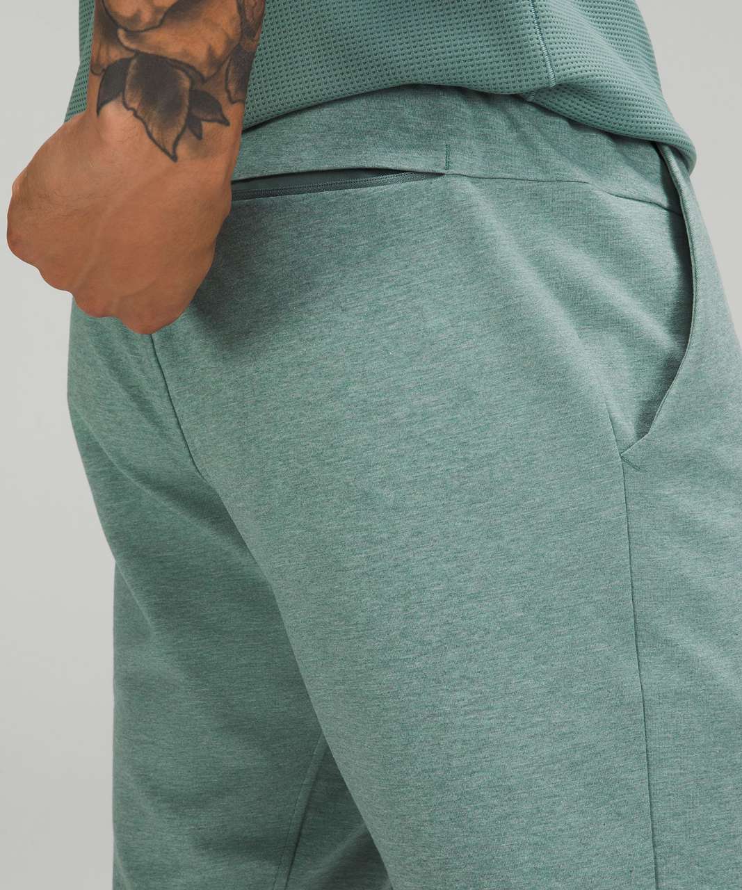 Lululemon City Sweat Short 9" - Heathered Tidewater Teal / Tidewater Teal