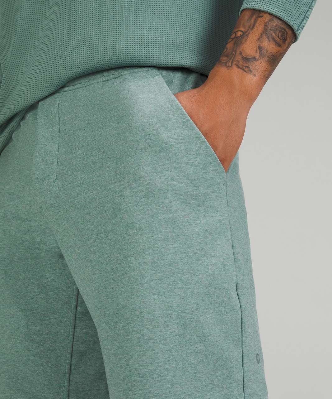 Lululemon City Sweat Short 9" - Heathered Tidewater Teal / Tidewater Teal